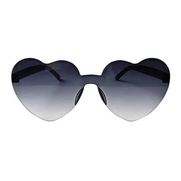 Girls' Heart-Shaped Sunglasses | Black Gradient | NWOT - Picture 1 of 7